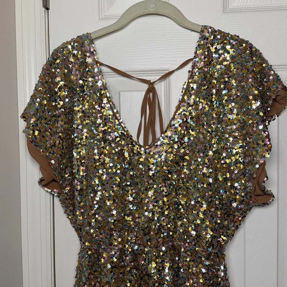 Relish sequin dress in golden M - Picture 5 of 16